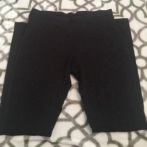 Girls sparkly black leggings